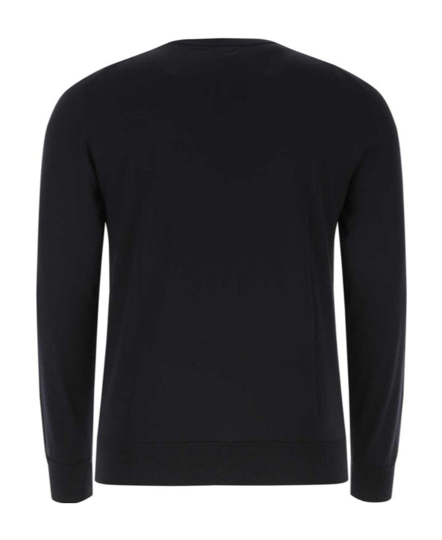 Brioni Crewneck Wool Sweater In Black