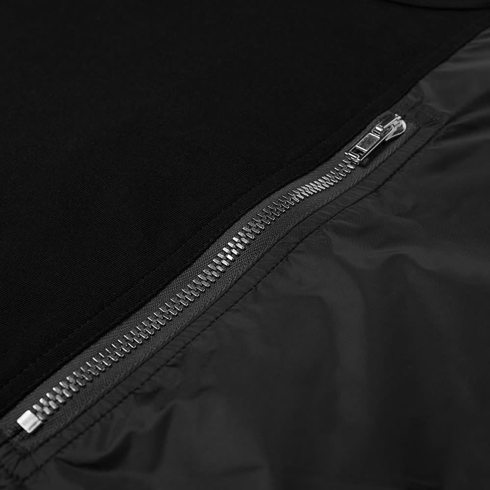 Rick Owens Zipper Patch Bag Spliced Short-sleeved T-shirt In Black