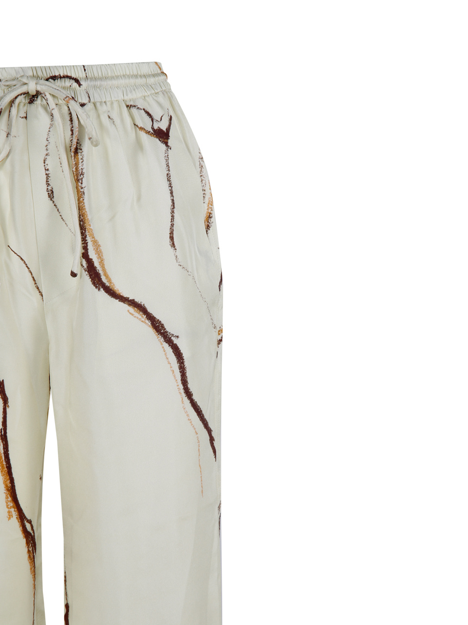 Nanushka Drawstring Wide-leg Trousers In Nude