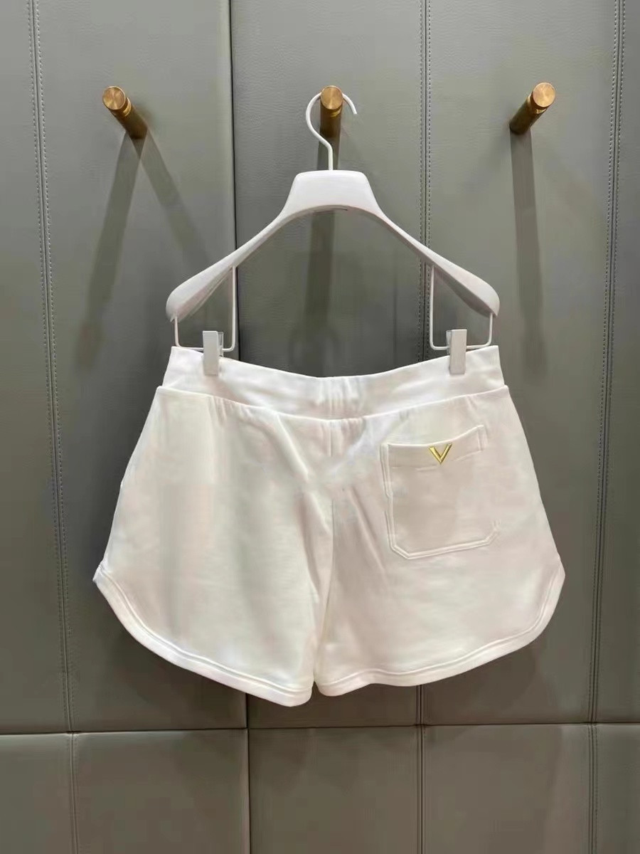Valentino Gold Standard Shorts In Gray