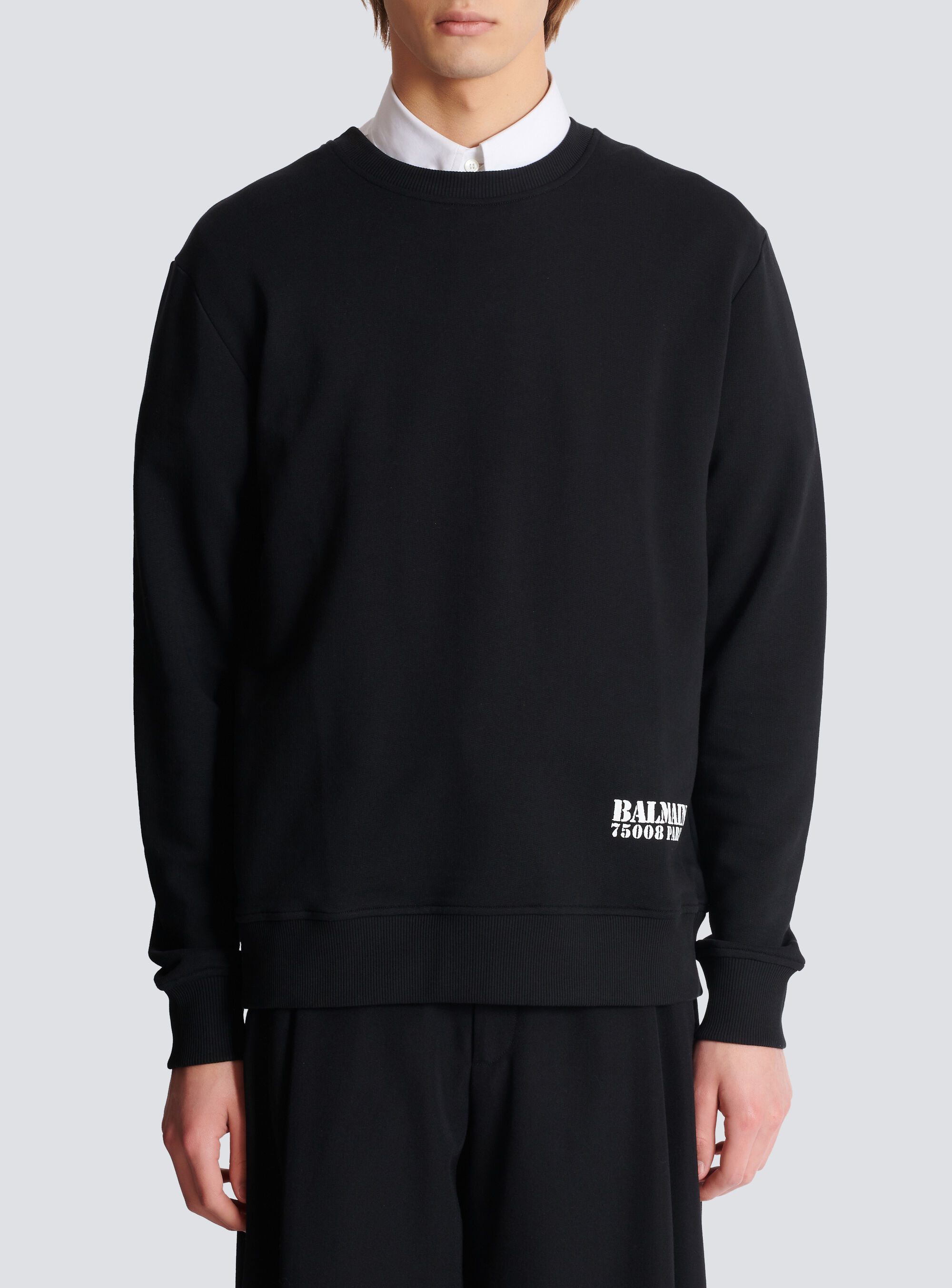 Balmain Logo-print Sweatshirt In Black
