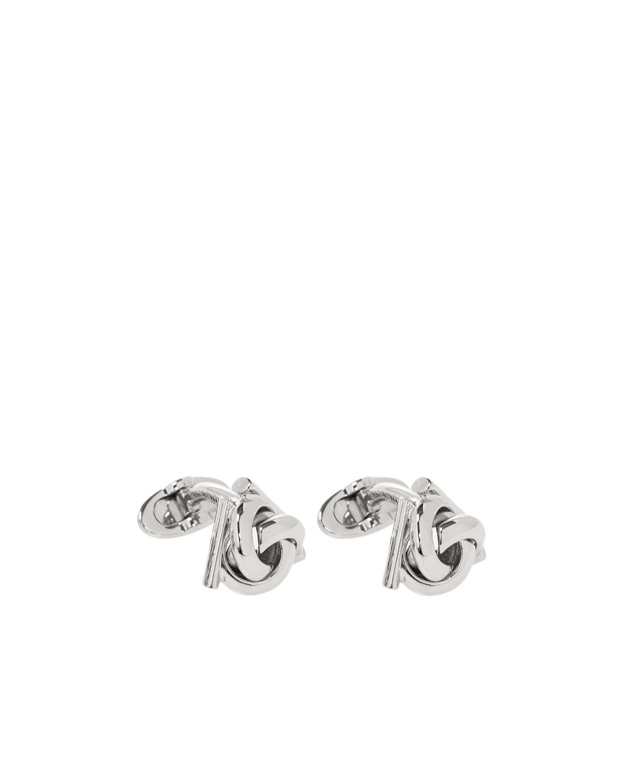 Ferragamo Logo Cufflink In White