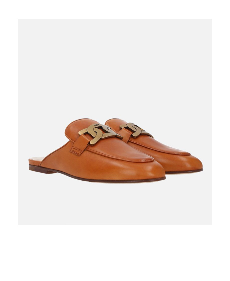 TOD'S LEATHER FLAT MULES 