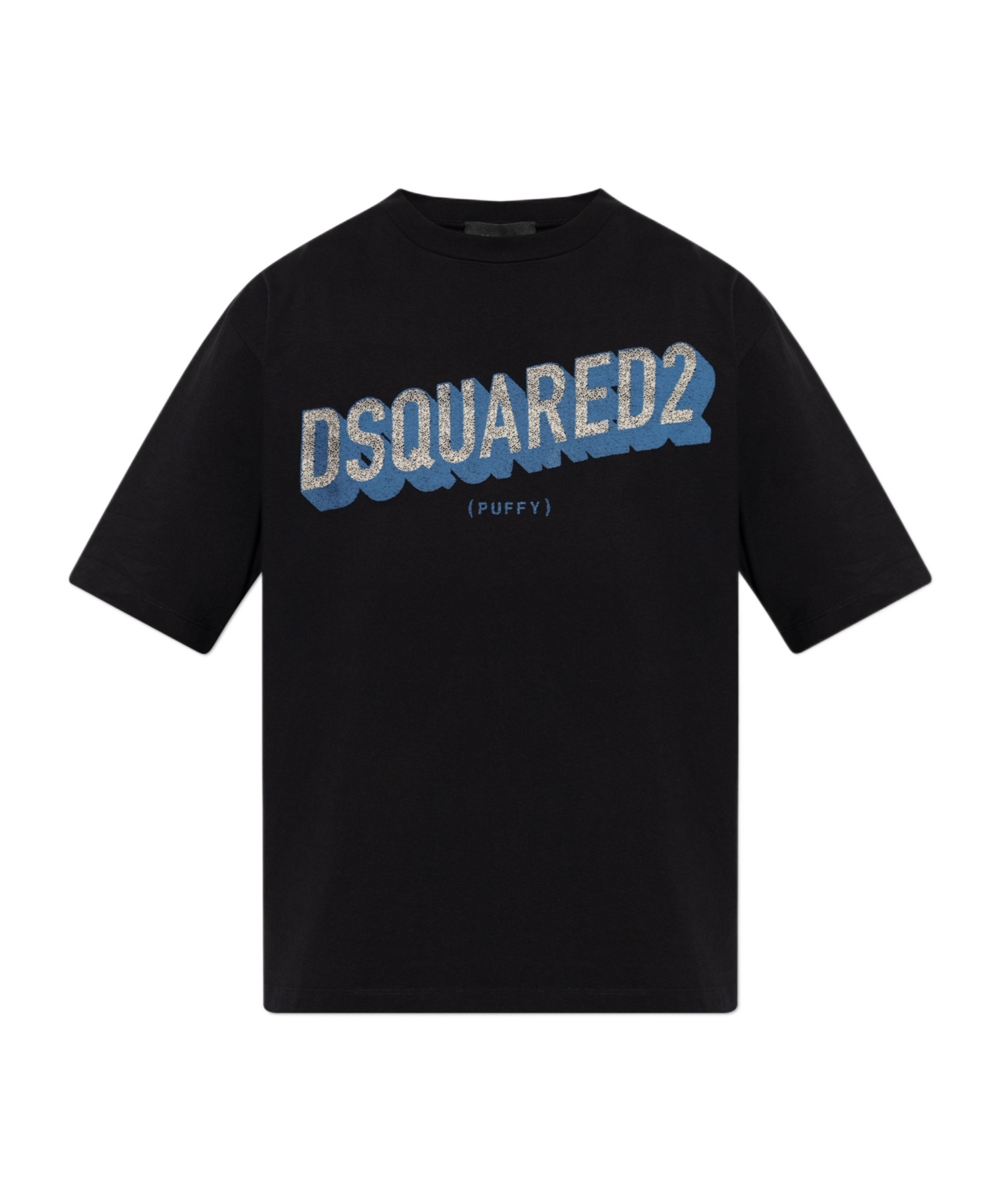 Dsquared2 Short-sleeve T-shirt With Puffy Logo In Blue