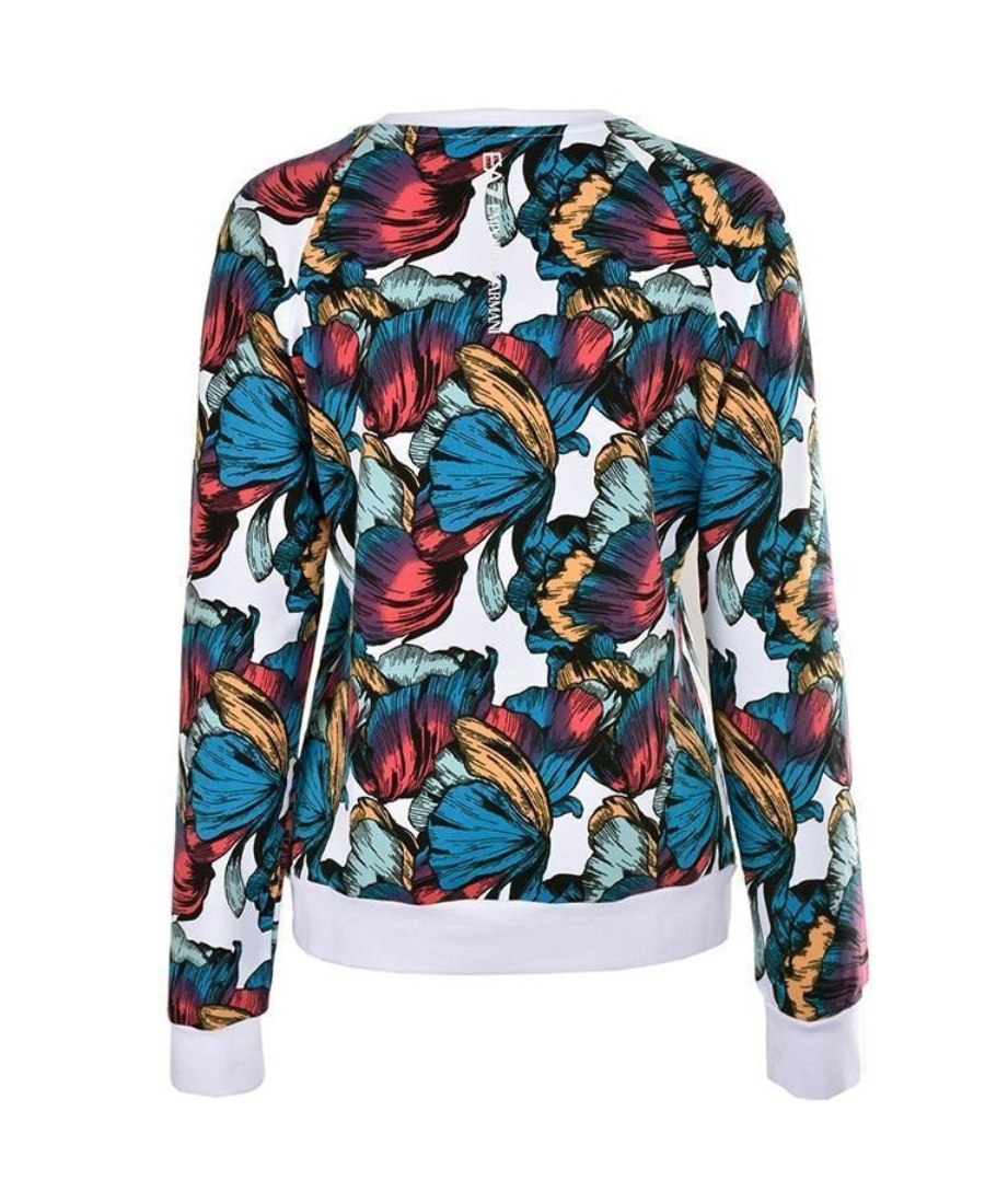 EA7 COTTON PRINTED SWEATER