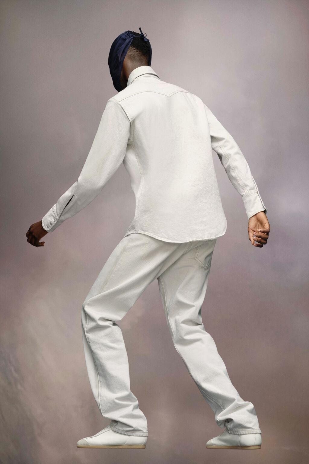 Maison Margiela Cotton Denim Shirt In White