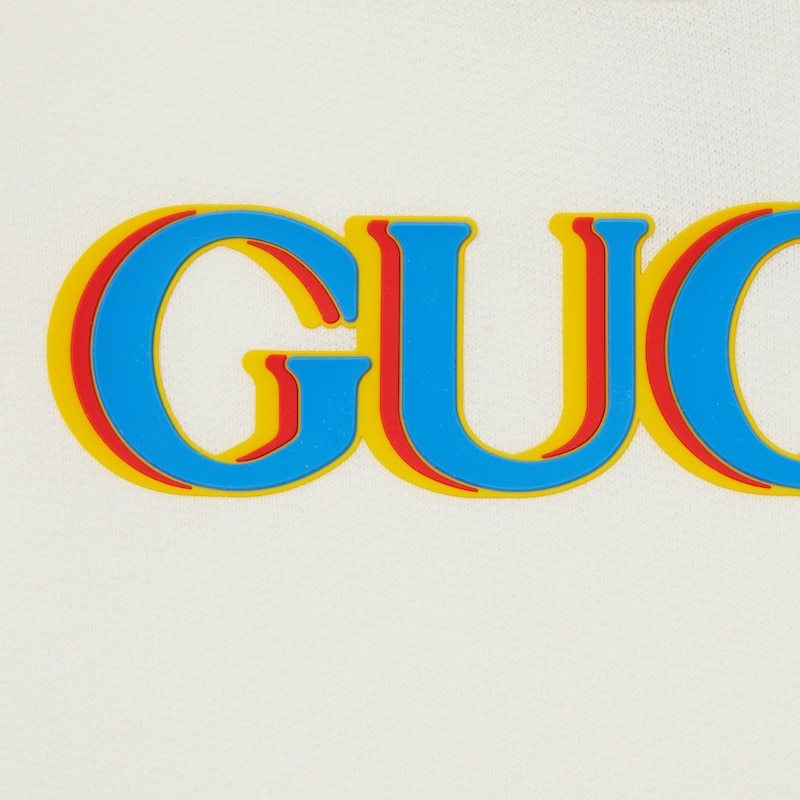 Gucci Printed Cotton Sweatshirt In White