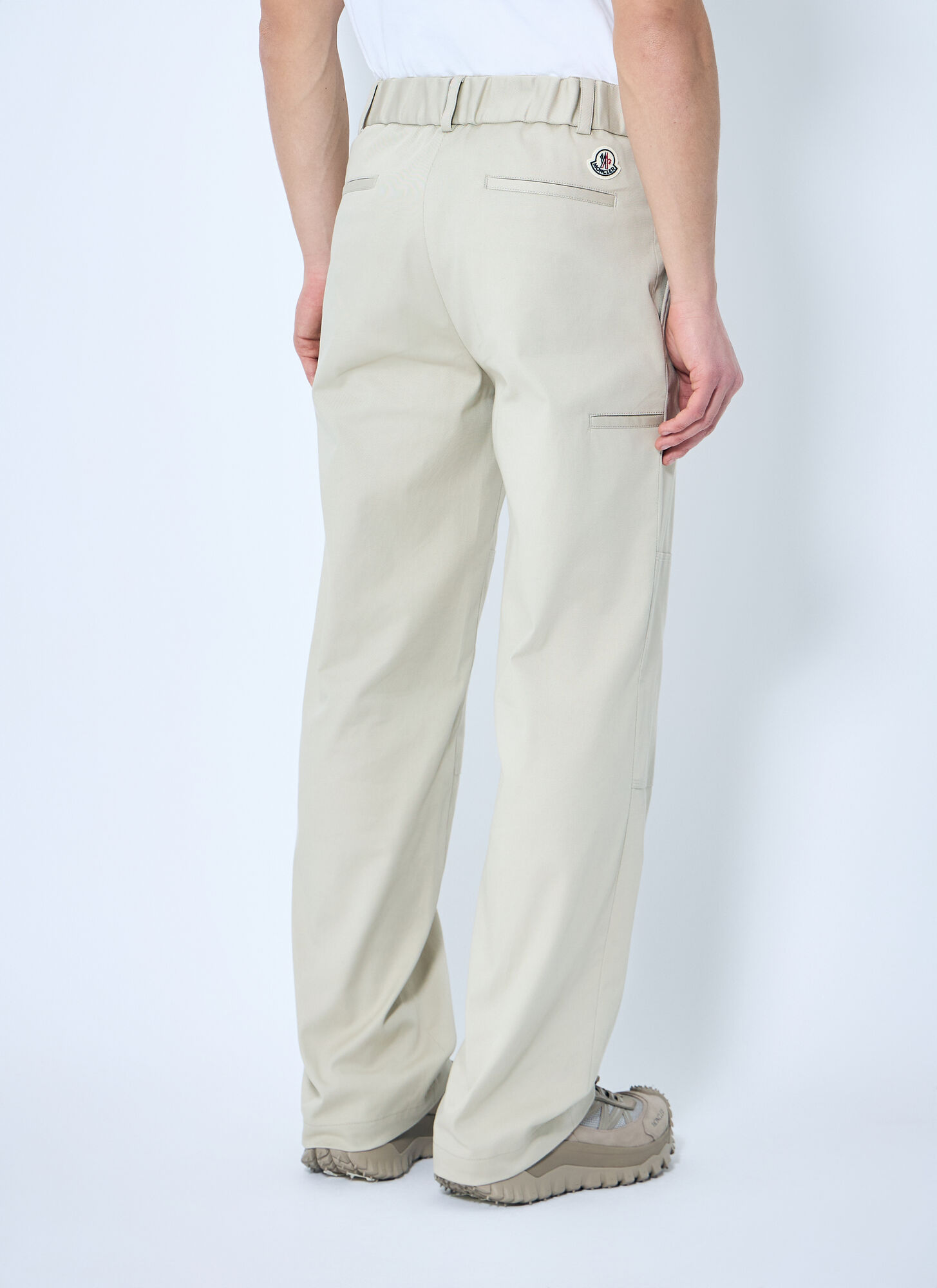 Moncler Belt-loop Casual Pants In White