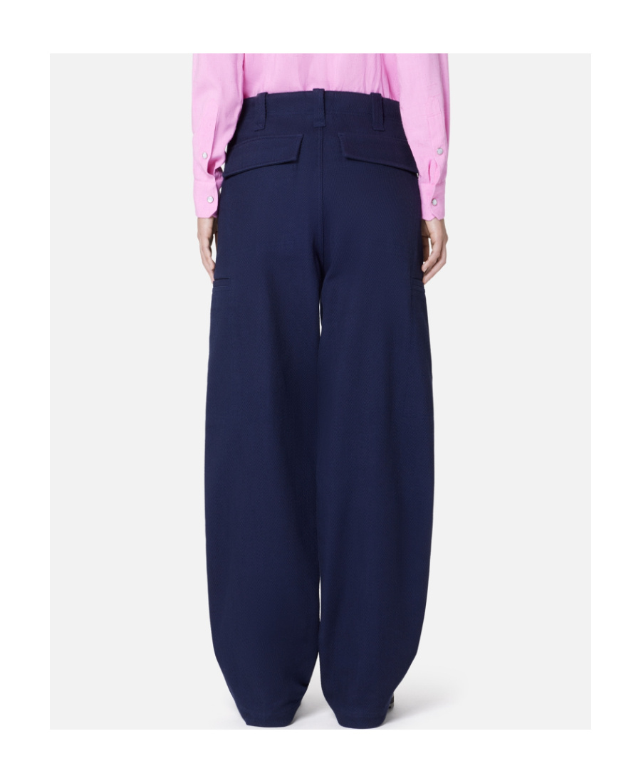 Ami Alexandre Mattiussi Cotton Wide-leg Trousers In Black