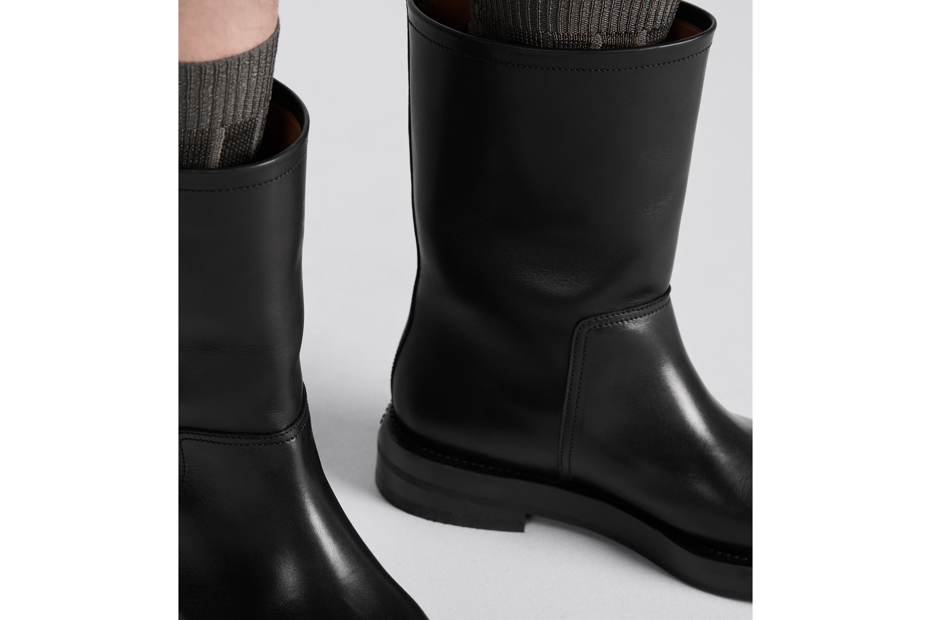 Dior Homme Carlo Square Toe Boots In Black