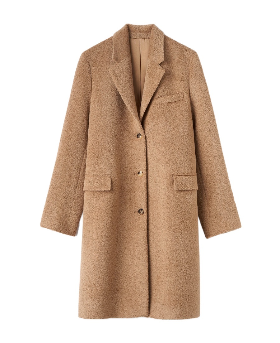 Totême Single-breasted Coat In Nude