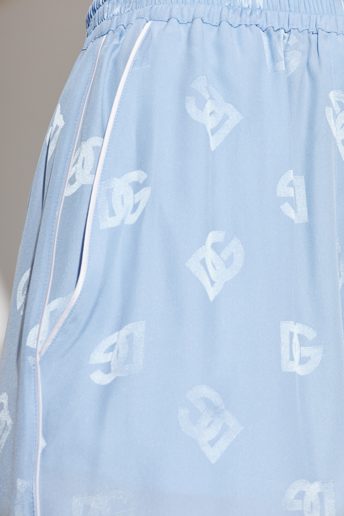 Dolce & Gabbana Elastic Waist Shorts In Blue