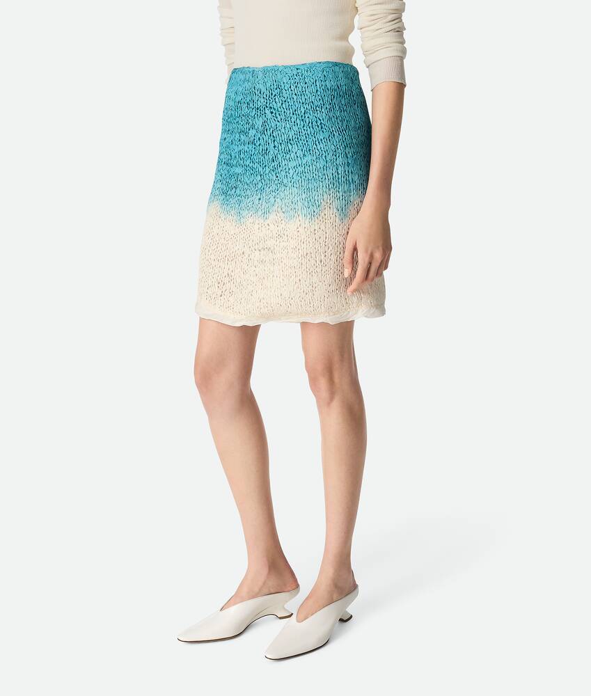 Bottega Veneta Wool And Silk Overdyed Skirt In Nude