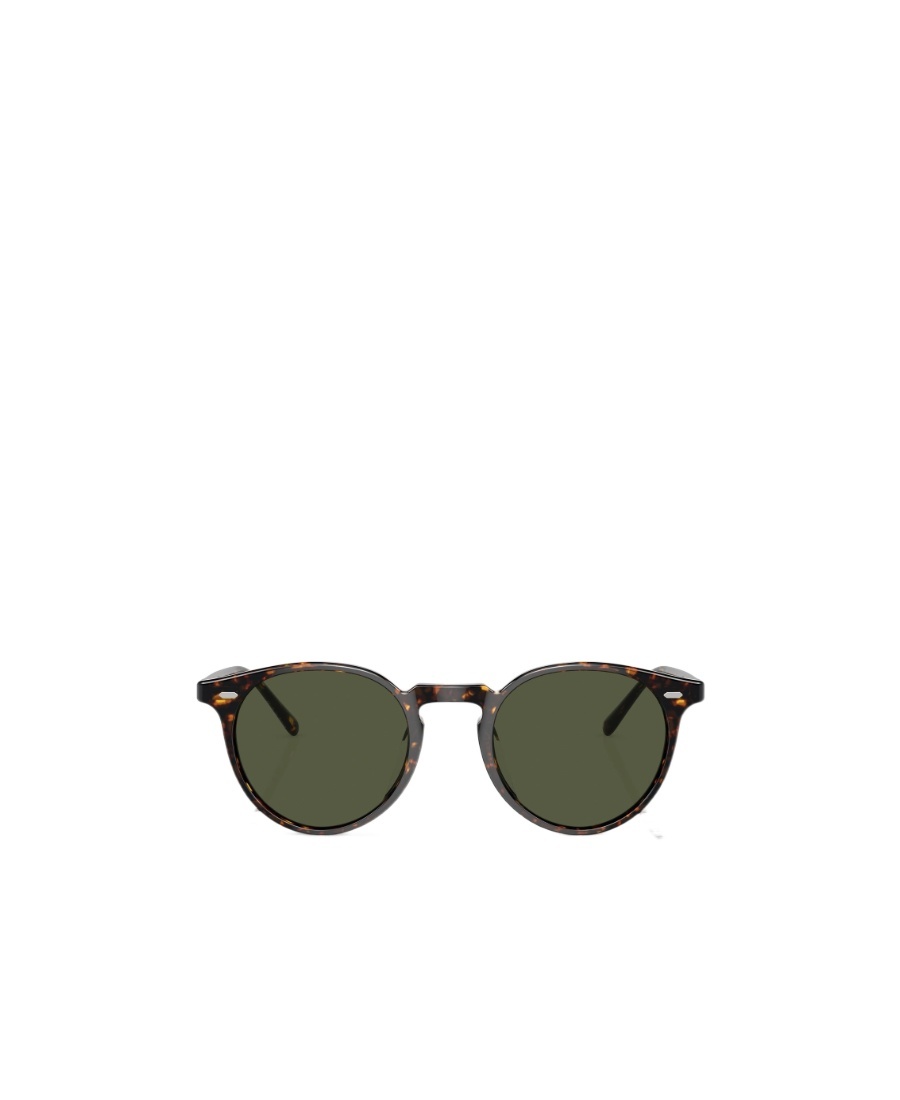 Oliver Peoples Round Frame Sunglasses In Green