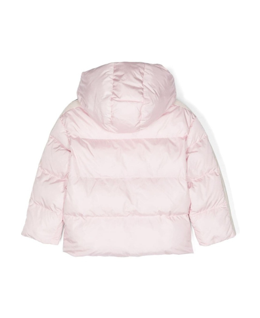 Palm Angels Logo-print Quilted Hooded Jacket In Pink