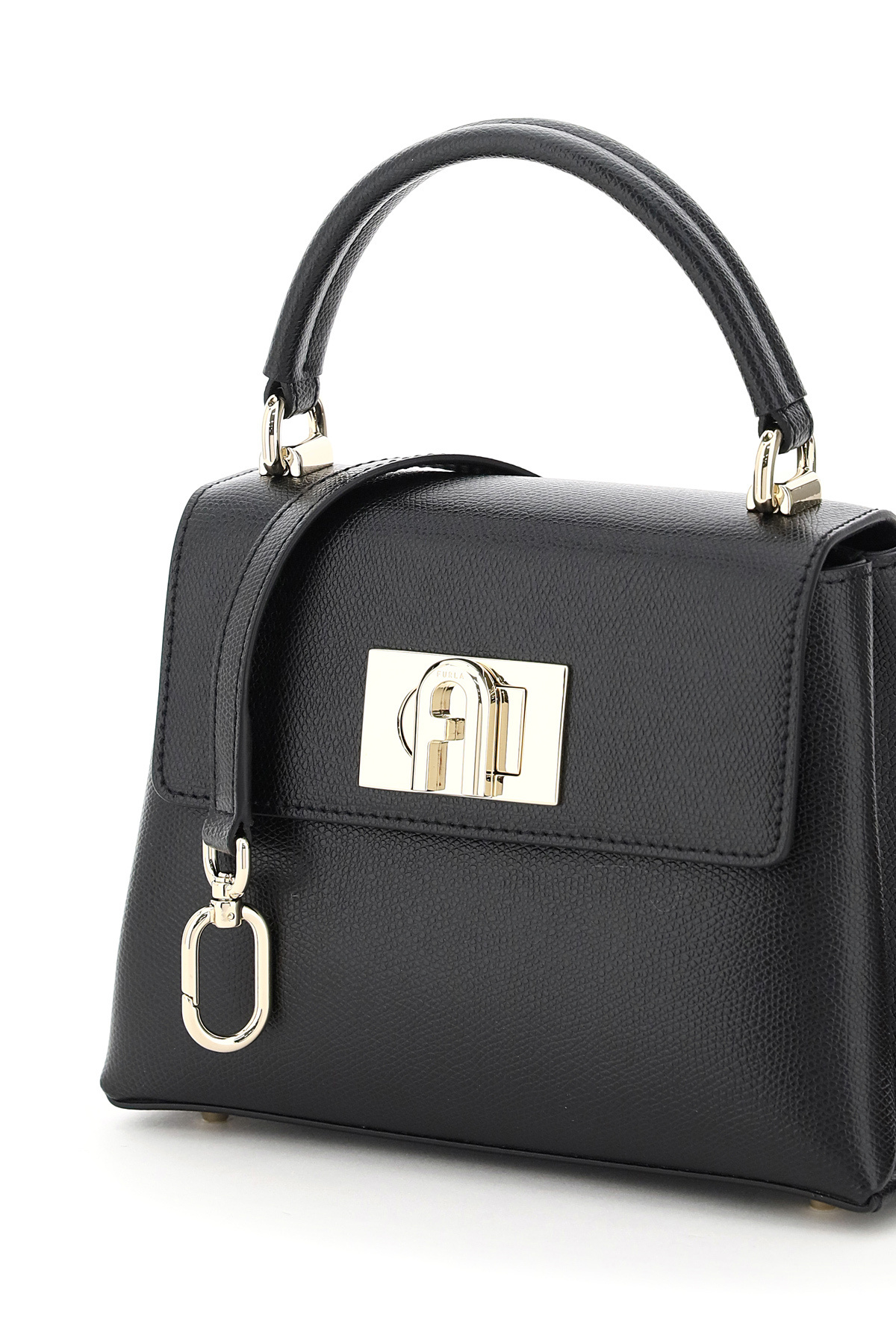 Furla 1927 Twist-lock Mini Tote Bag In Black