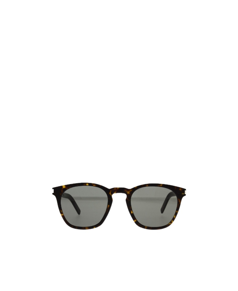 Saint Laurent Logo Sunglasses In Gray