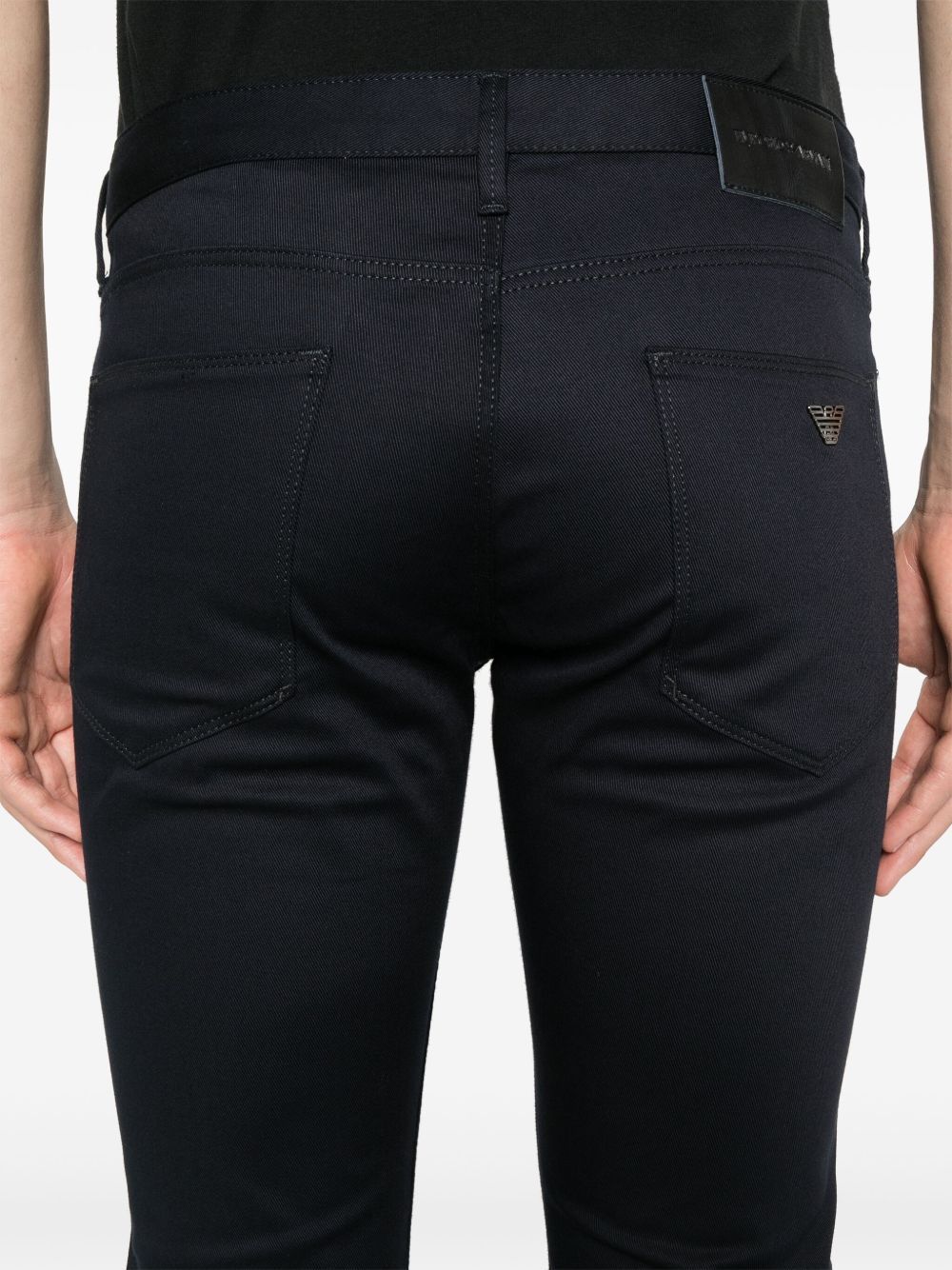 Emporio Armani Man Pants Black Size 31 Cotton, Elastane In Black