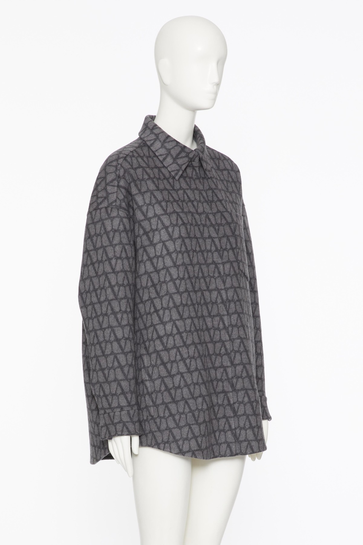 VALENTINO VALENTINO TOILE ICONOGRAPHE CURVED HEM REVERSIBLE SHIRT