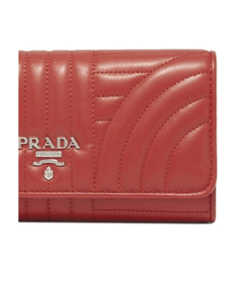 Prada Logo Wallet In Brown