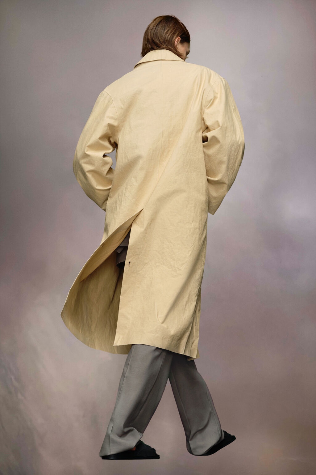 MAISON MARGIELA MAISON MARGIELA SINGLE-BREASTED MIDI TRENCH COAT