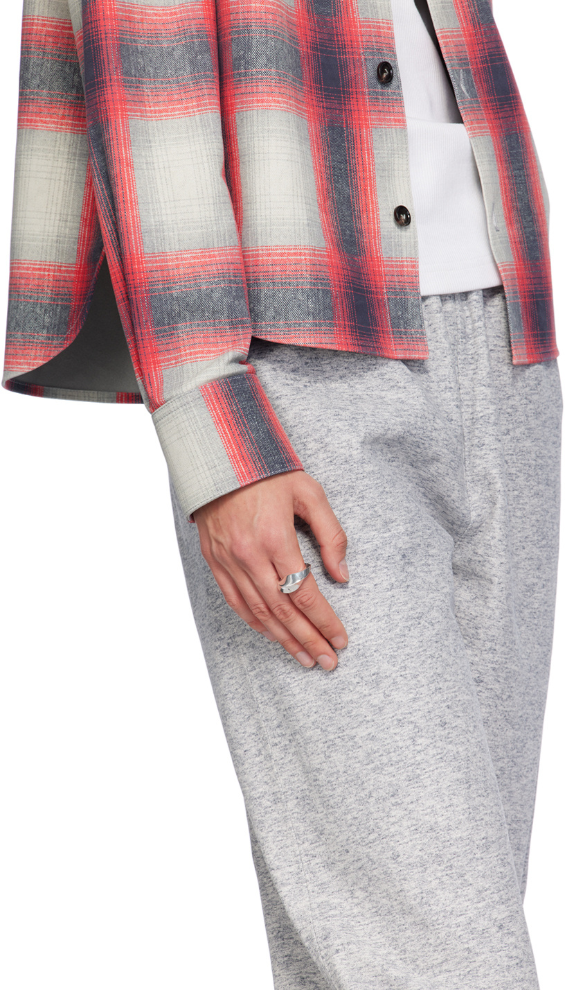 Bottega Veneta Silver Twist Ring In White