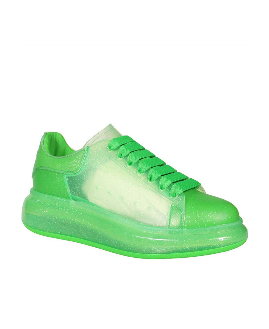 Alexander Mcqueen Woman Sneakers Green Size 10 Thermoplastic Polyurethane In Green