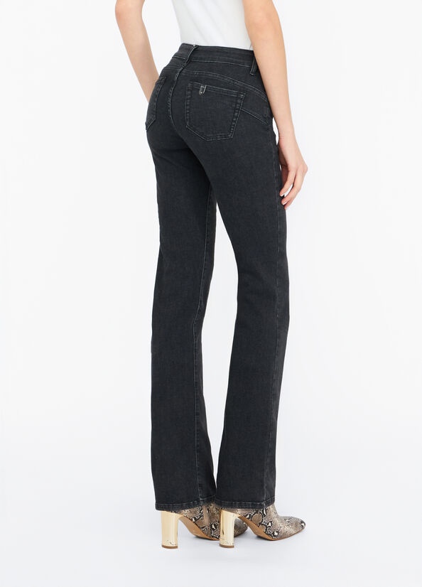 Liu •jo Bootcut Bottom Up Jeans In Black