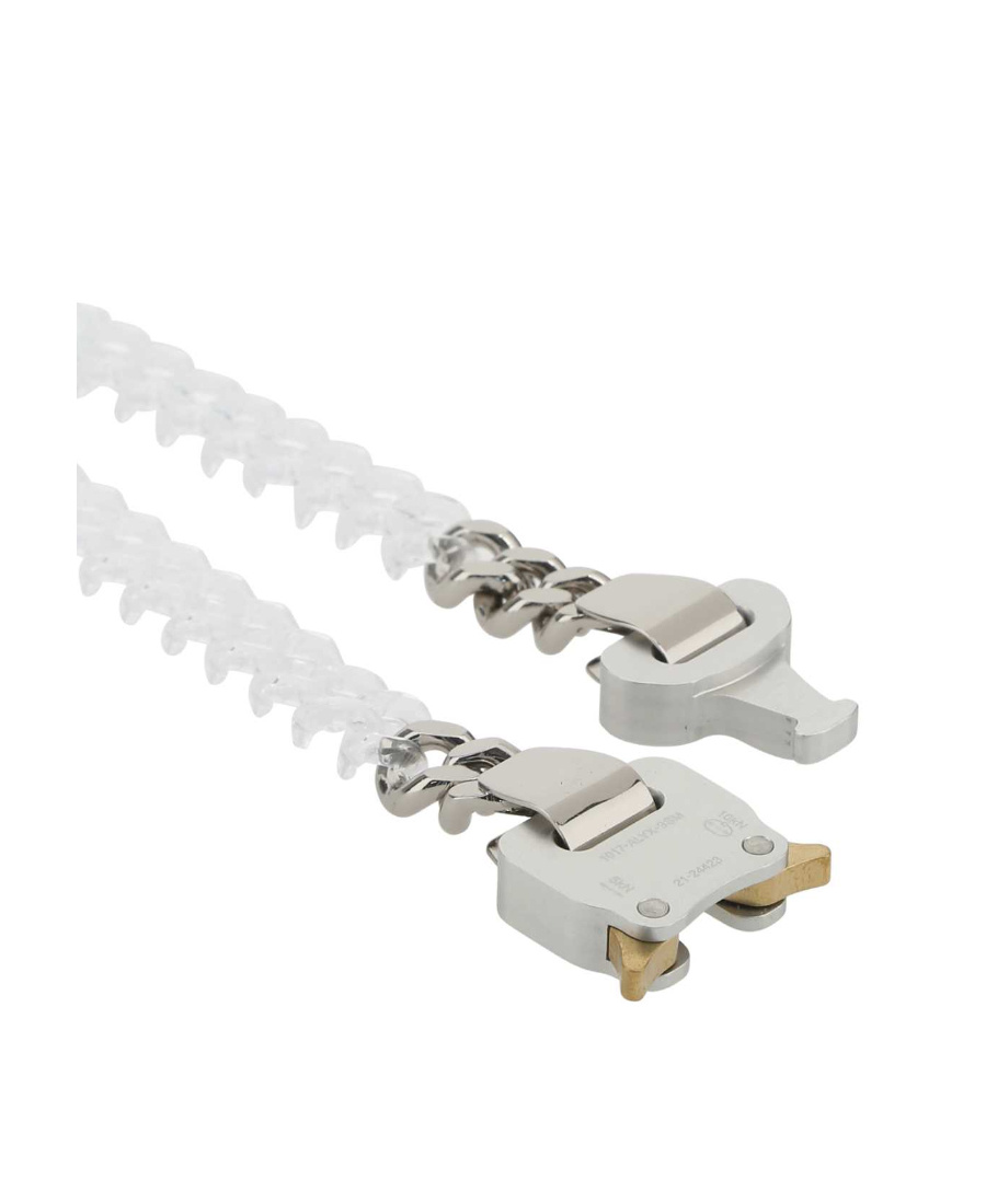 Alyx Rollercoaster Buckle Necklace In White