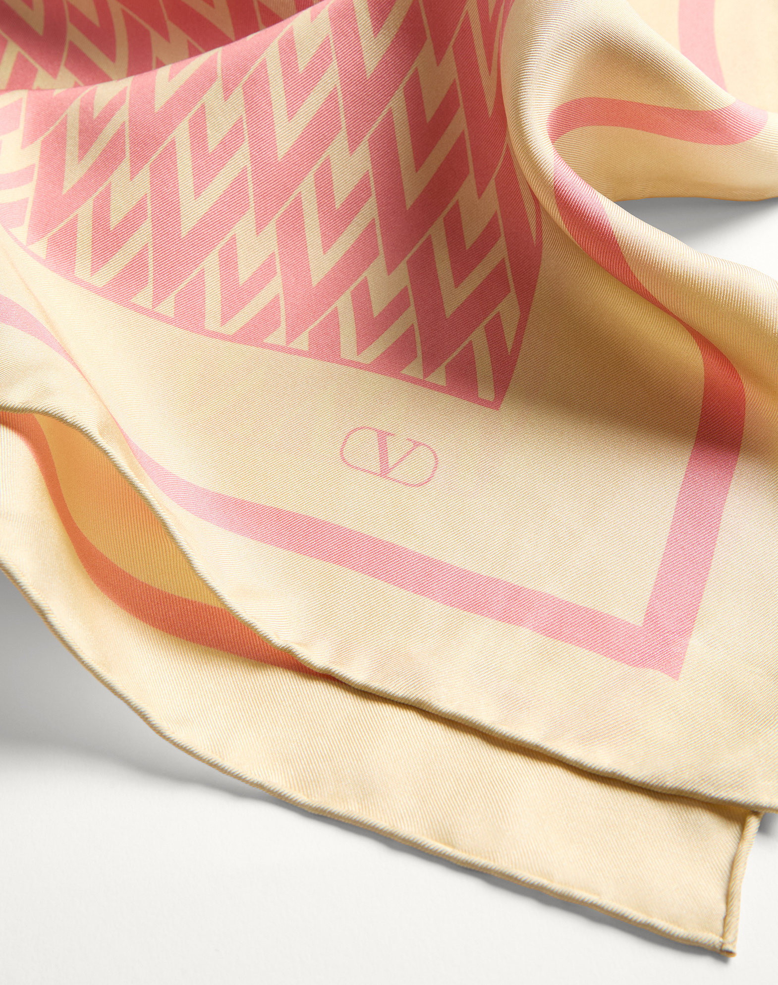 Shop Valentino Toute La V Scarf In Pink