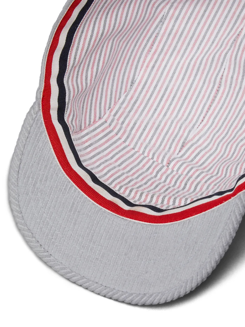 Thom Browne Five-panel Corduroy Baseball Cap In Gray