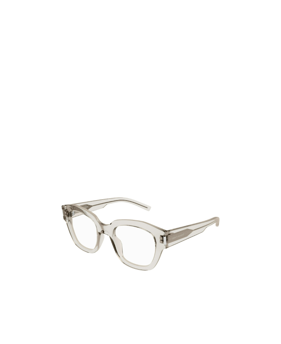 Saint Laurent Logo-engraved Square-frame Glasses In White