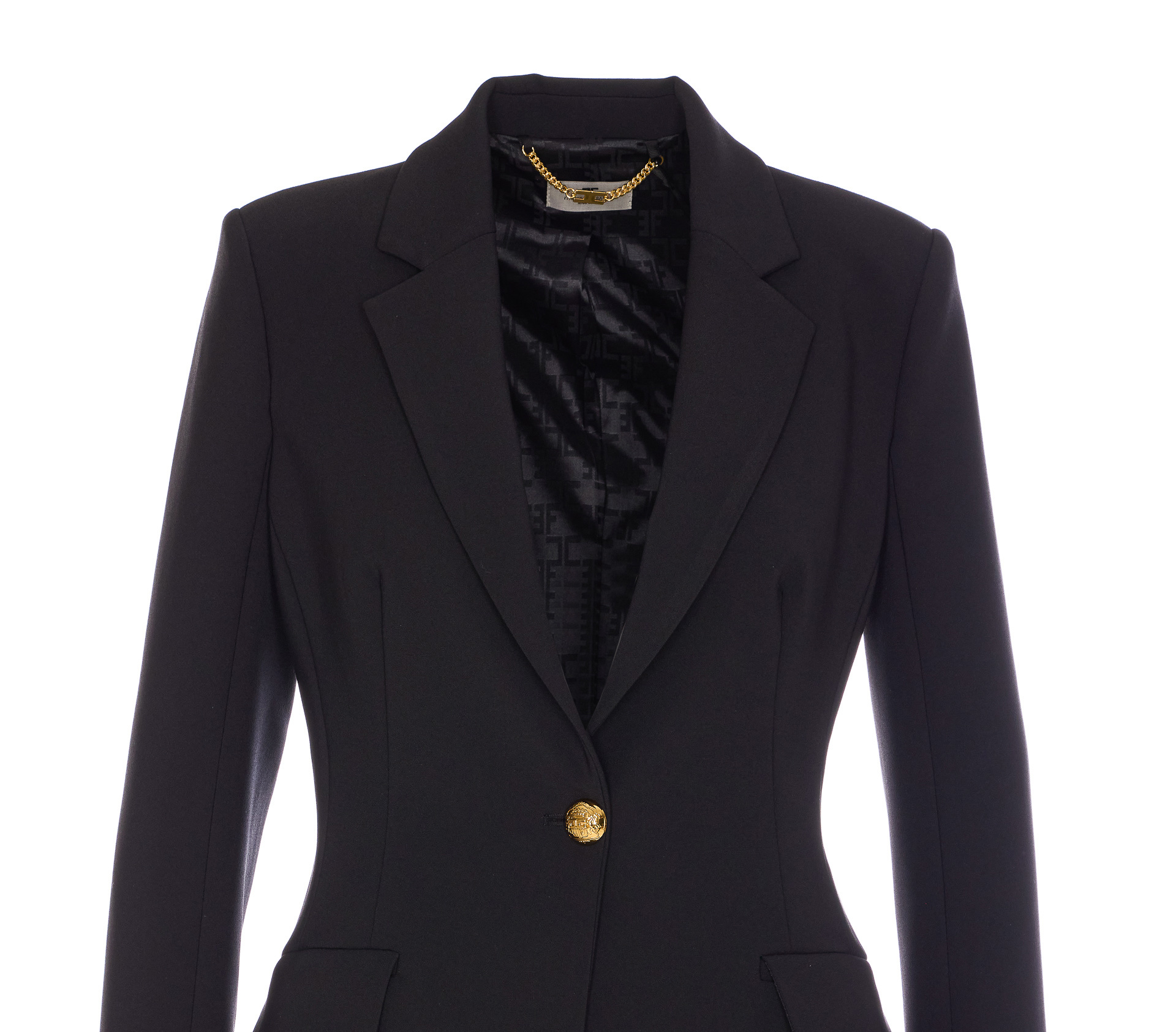 ELISABETTA FRANCHI SINGLE-BREASTED CRPE SUIT