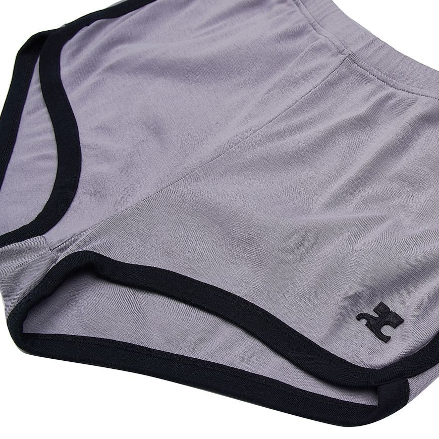 Courrèges Contrast Mini Shorts In Gray