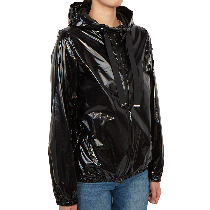 Herno Logo-patch Hooded Jacket In Black