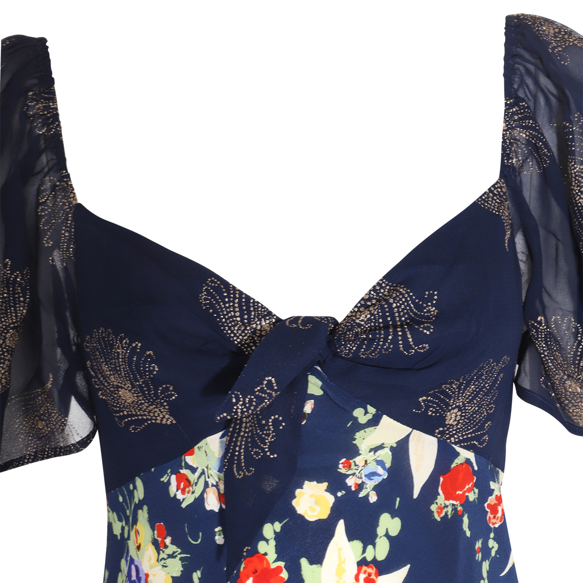 RIXO LONDON FLORAL-PRINT MIDI DRESS