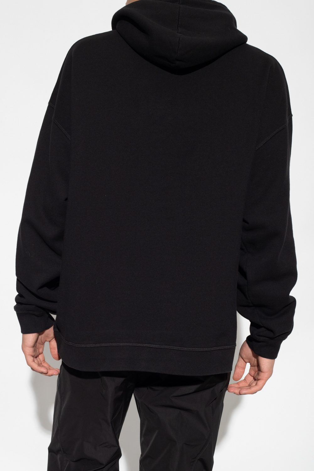 Dsquared2 Las Vegas Print Cotton Hoodie In Black