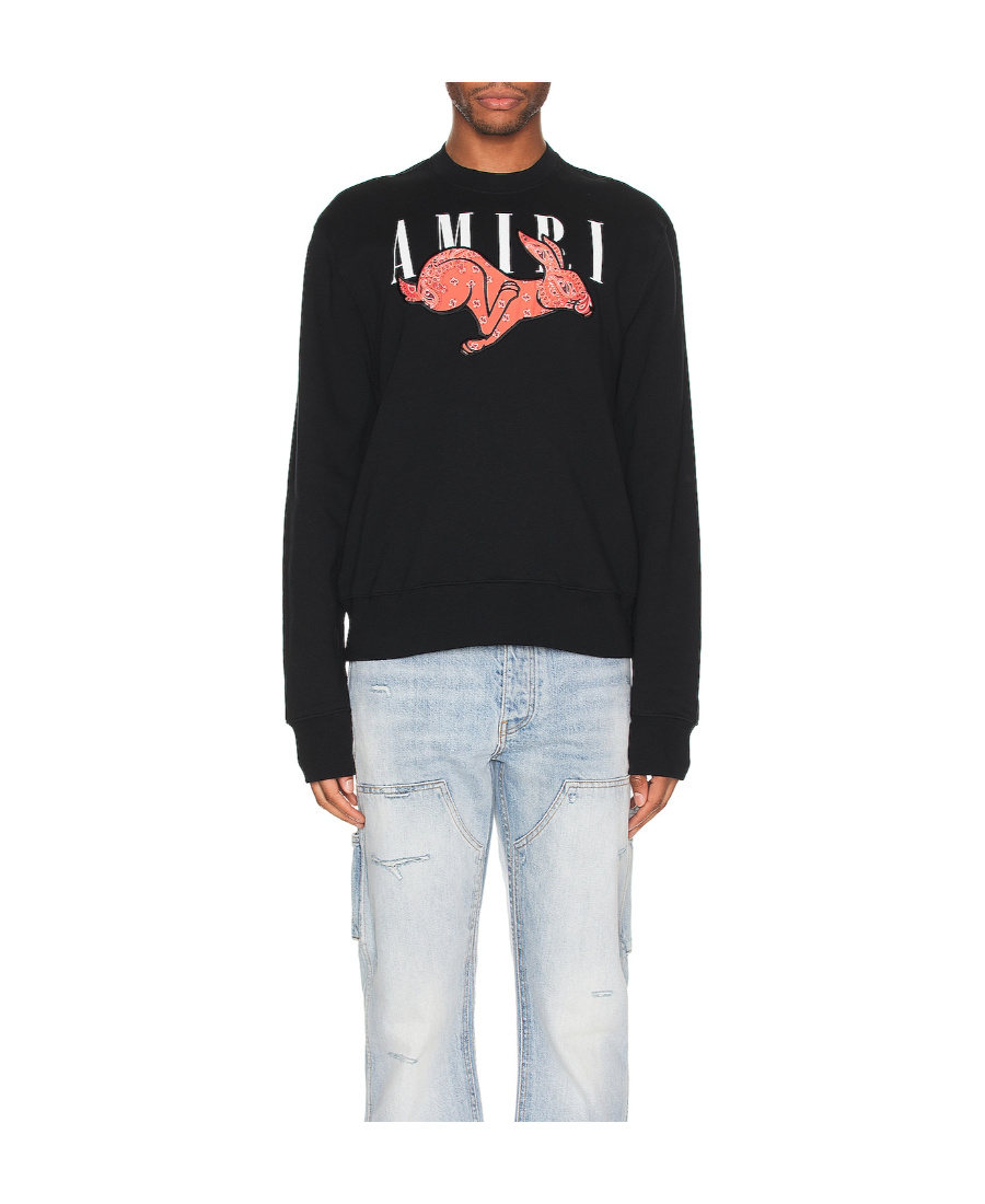 AMIRI APPLIQUÉ DETAIL LOGO-PRINT SWEATSHIRT