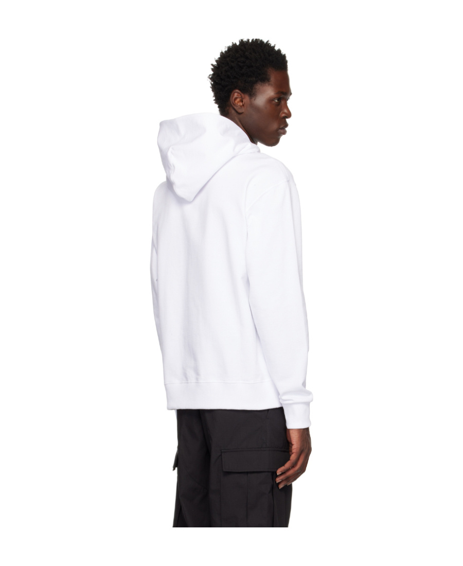 Kenzo Logo-embroidery Zip-up Hoodie In White