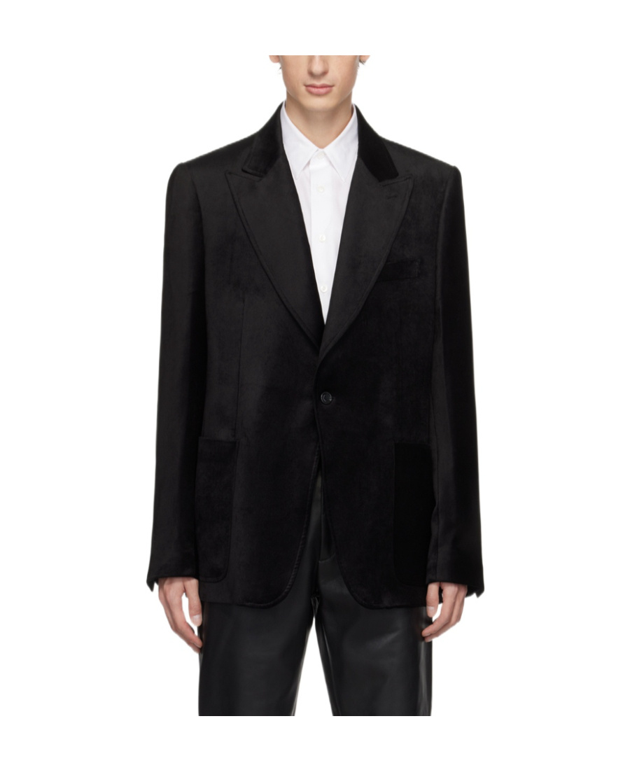 Lardini Single-breasted Long-sleeved Suit Jacket In Black