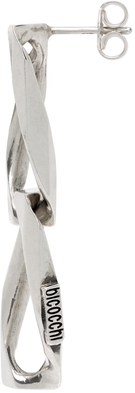 Emanuele Bicocchi Link Drop Earrings In Silver