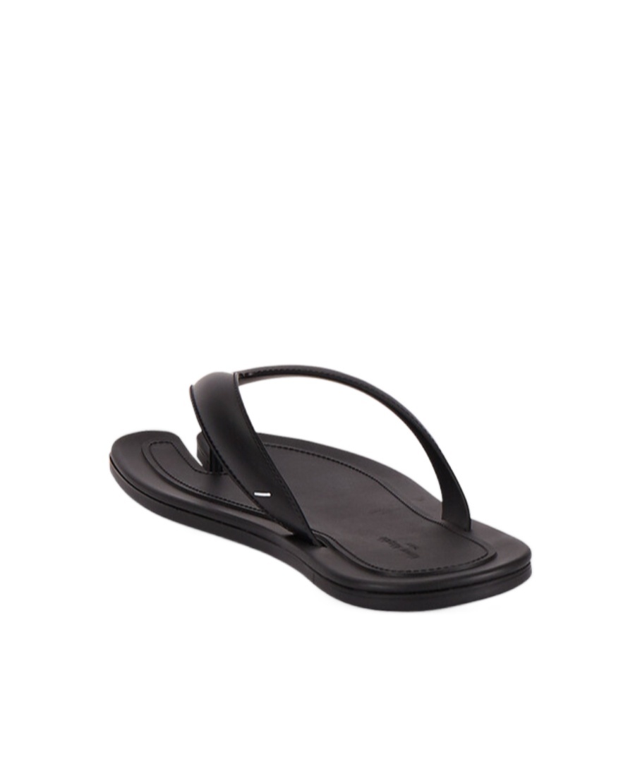 Shop Maison Margiela Tabi Thong Sandals In Black