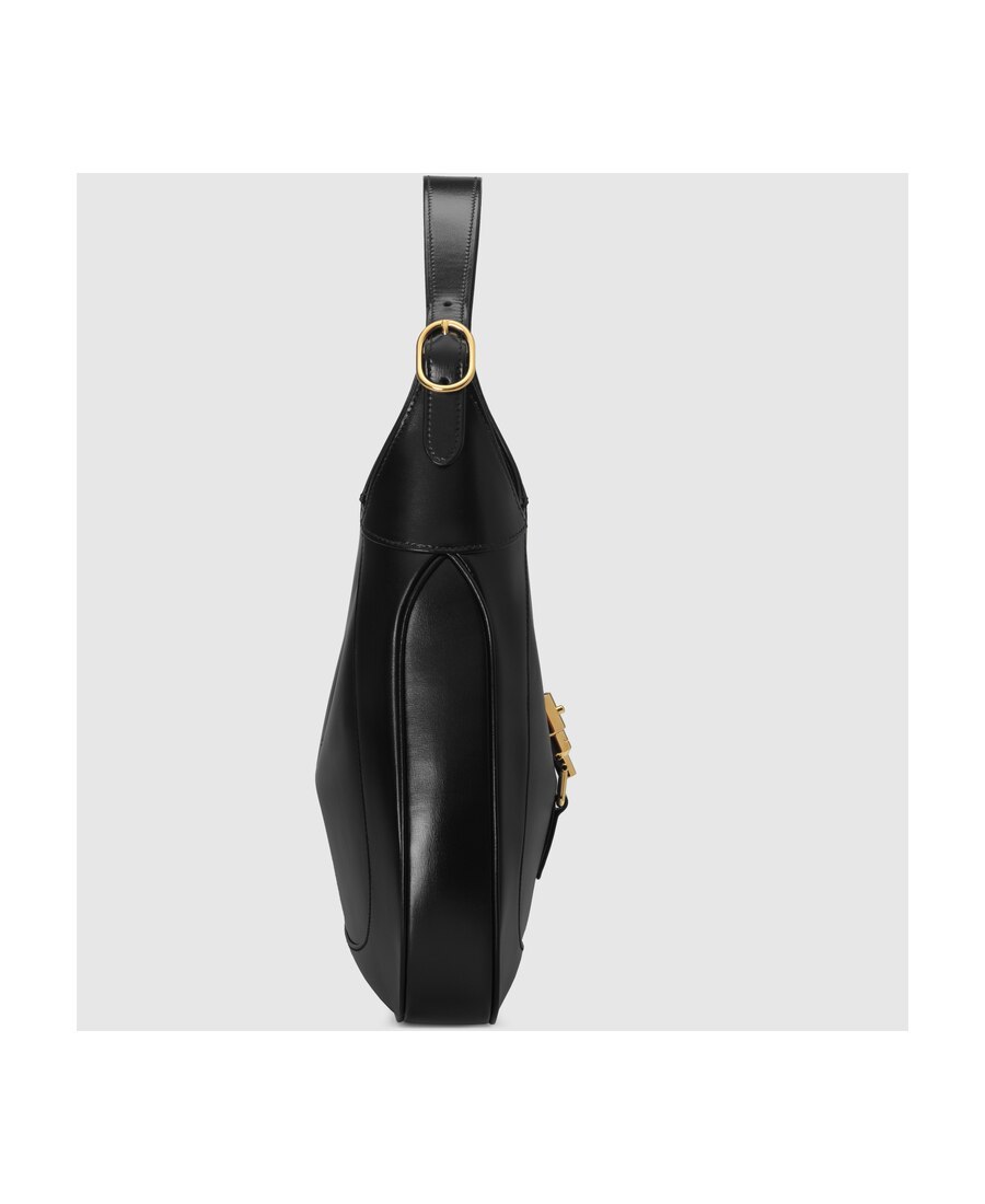 Gucci Women Jackie 1961 Medium Leather Shoulder Bag In Black