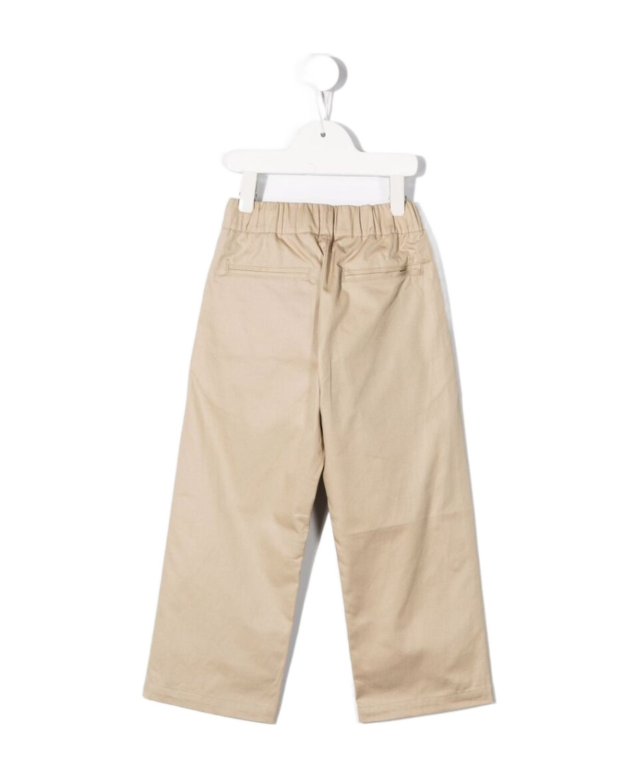 Palm Angels Logo-print Straight-leg Trousers In Nude