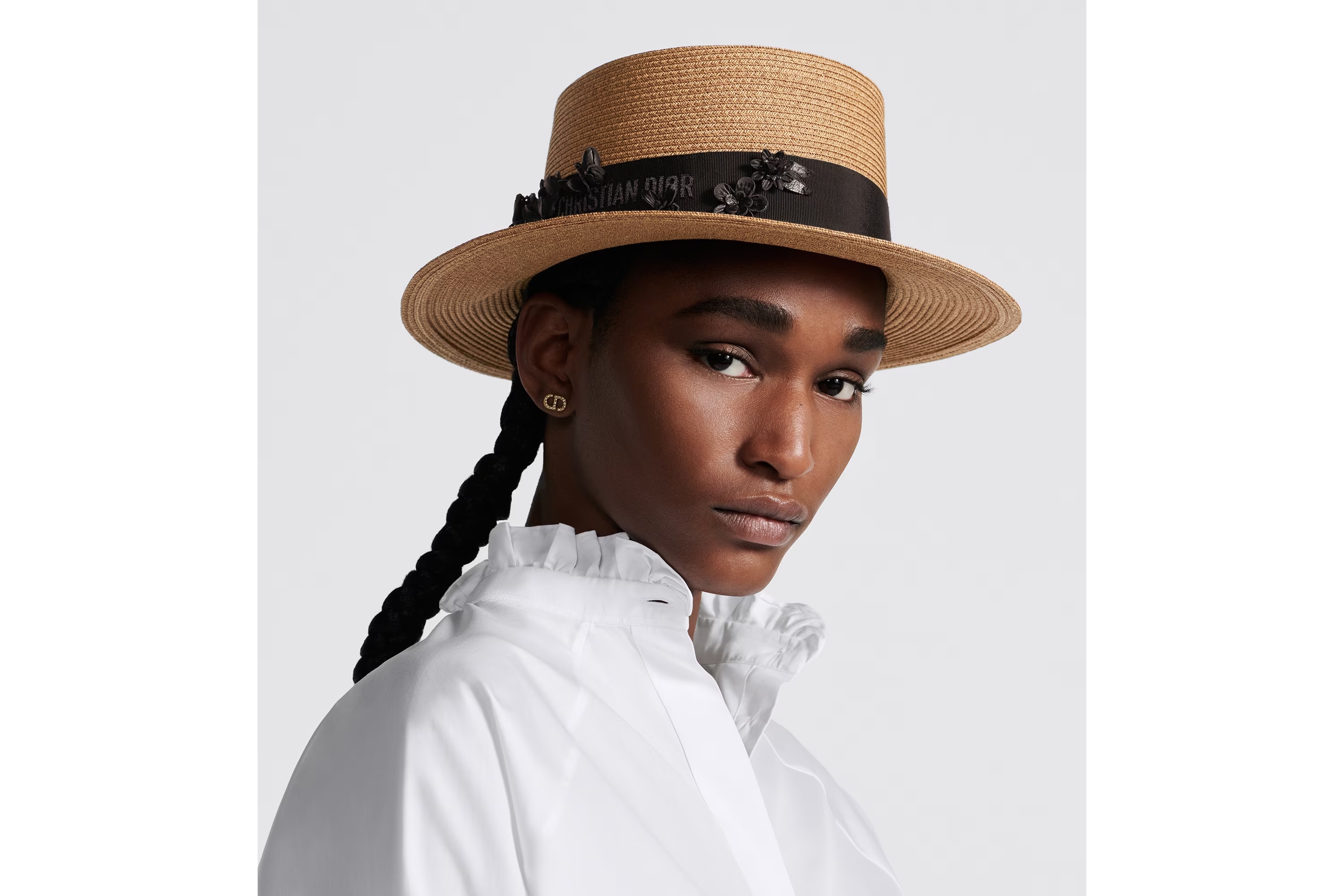 Dior Odeo Narrow Brimmed Hat In Black