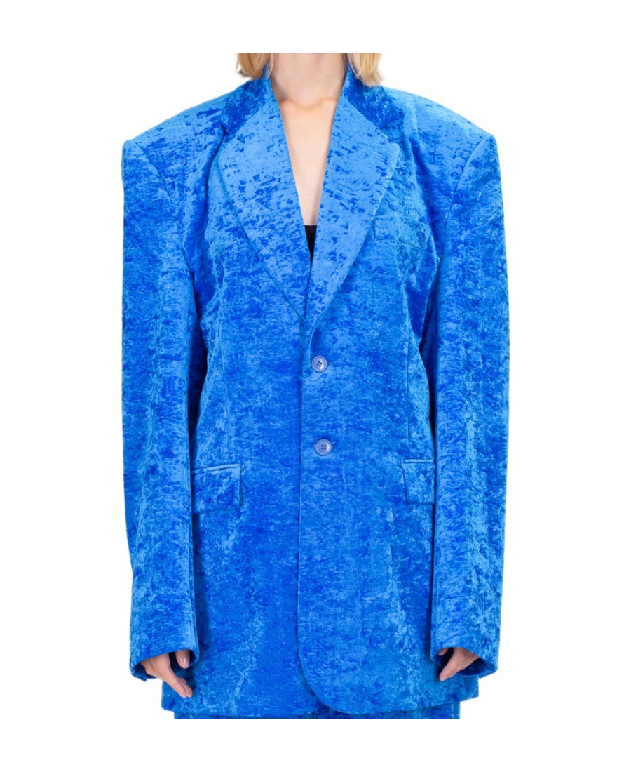 Vetements Single-breasted Suit Jacket In Blue