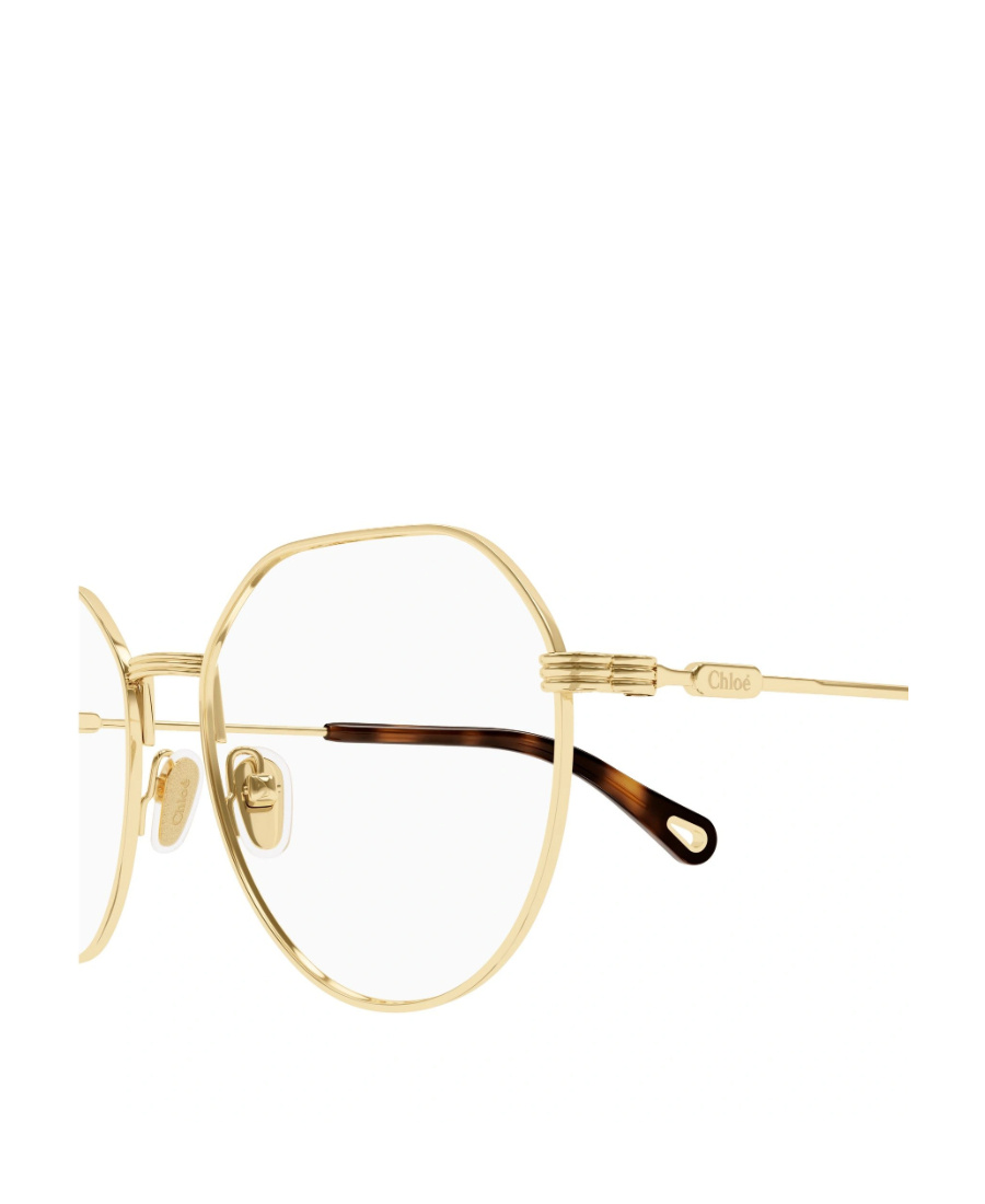 Chloé Eyewear Geometric-frame Glasses In Gold