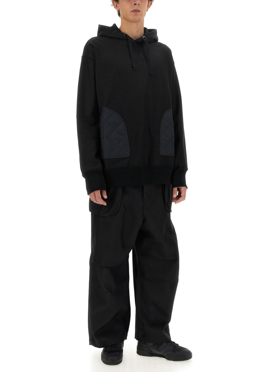 Junya Watanabe Pull Rope Hooded Sweater In Black