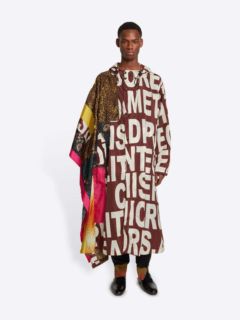 Dries Van Noten Long Cloak In Multicolor