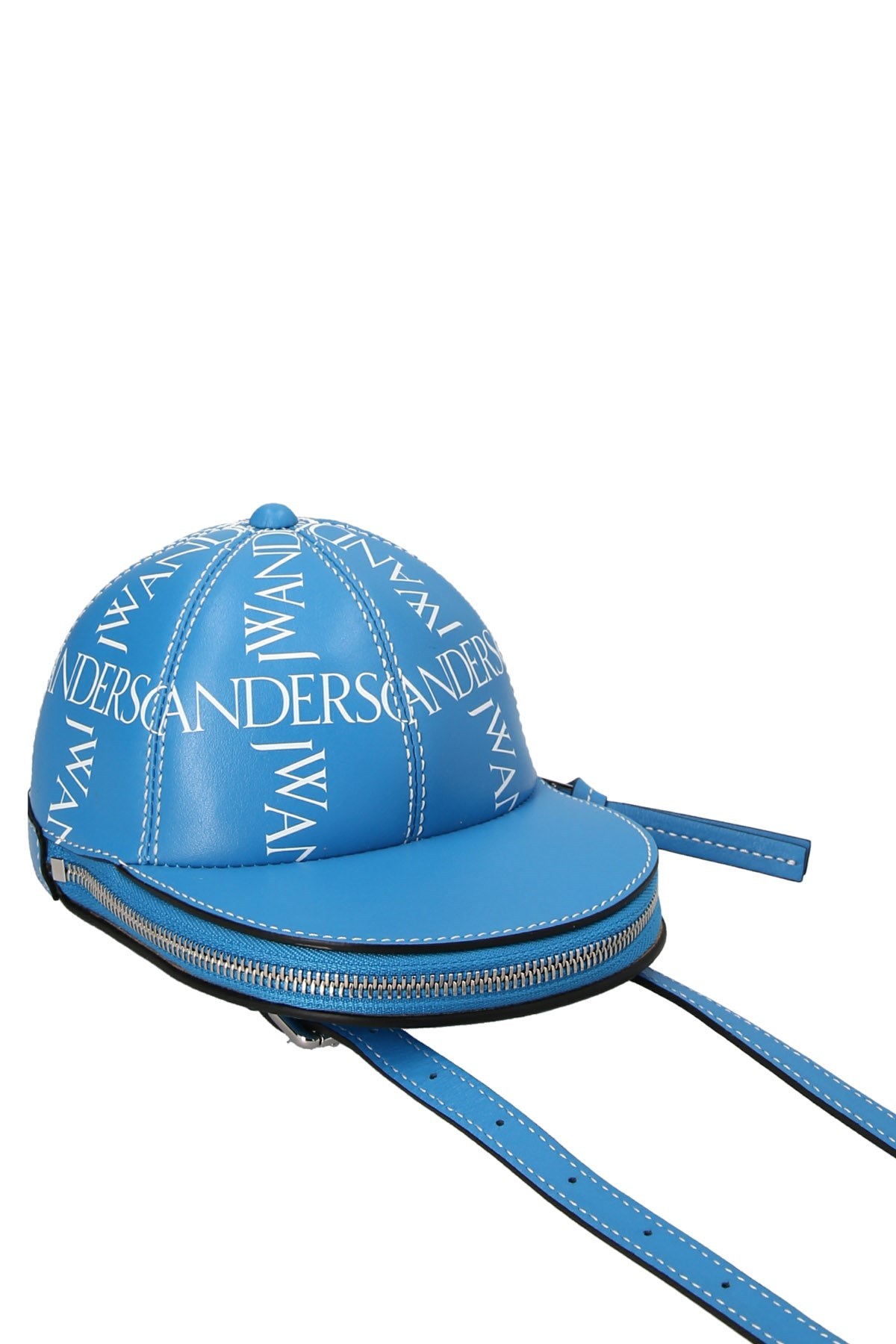 Jw Anderson Logo-print Midi Cap Bag In Blue
